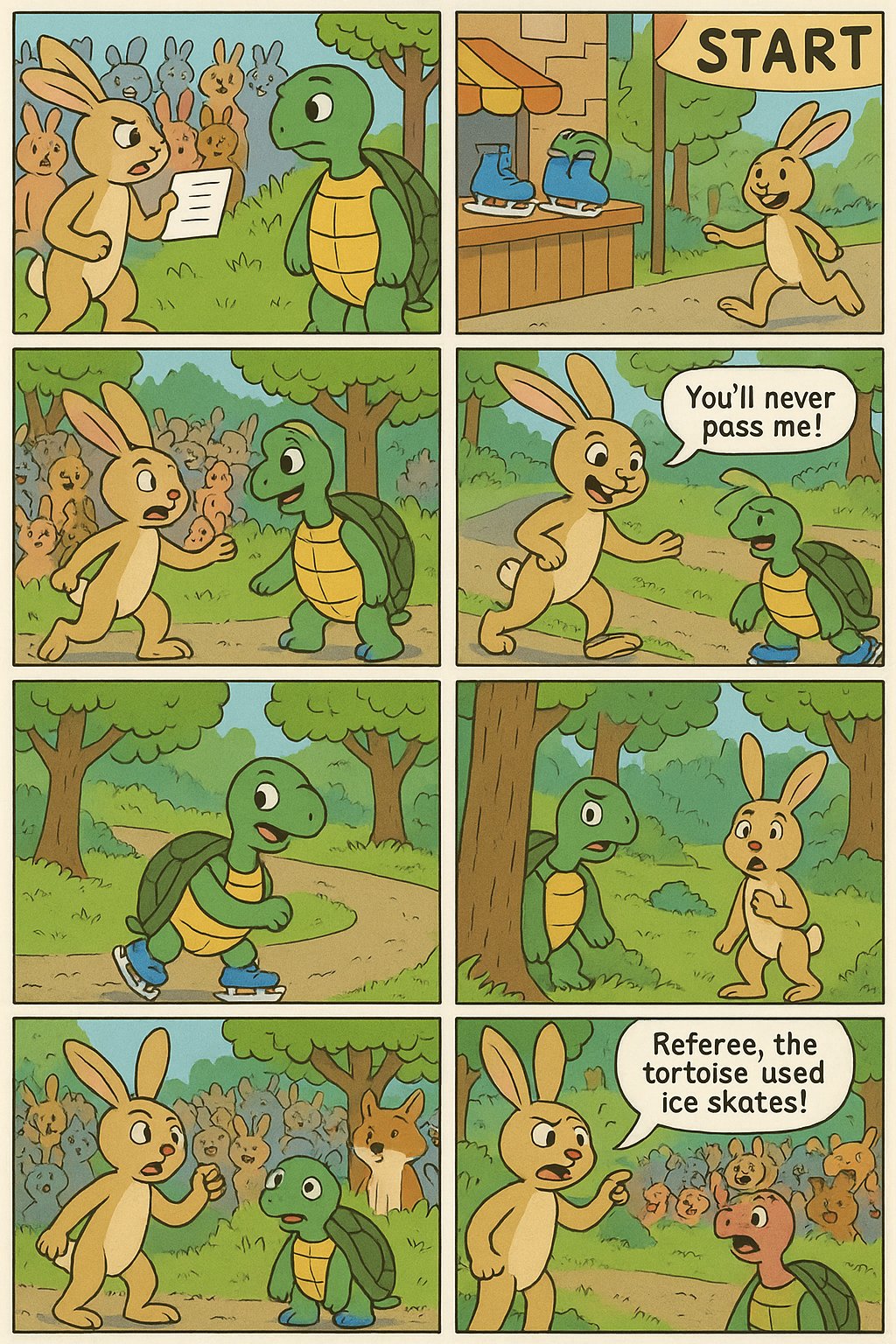 再次生成8格漫画，情节基本完整